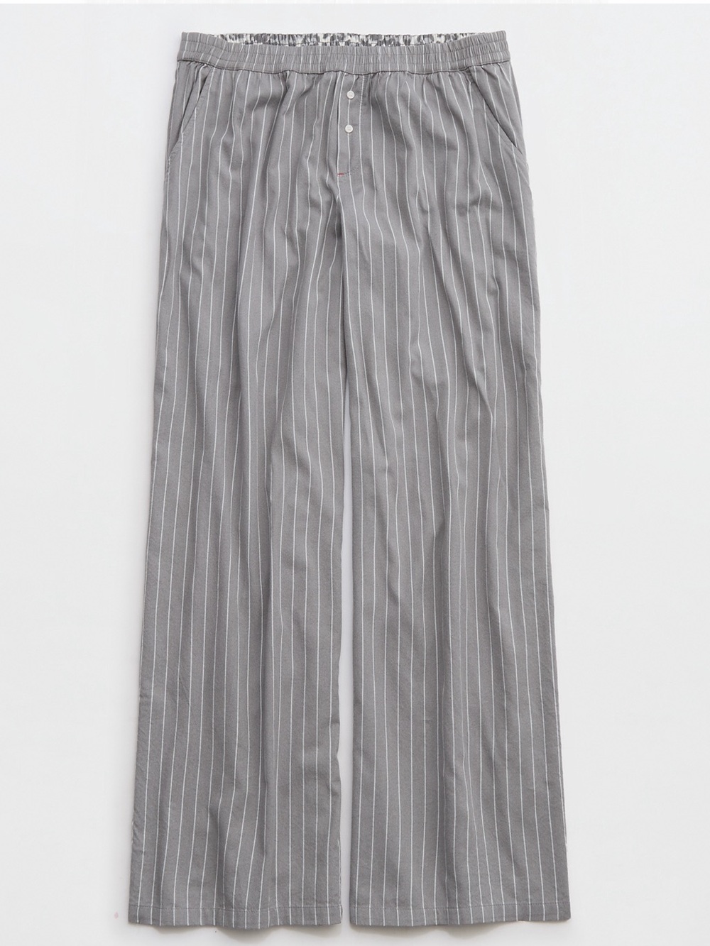 Aerie Off-Duty Flannel Trouser PJ Dark Heather Grey Large - Picture 2 of 8